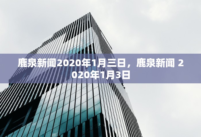 鹿泉新闻2020年1月三日，鹿泉新闻 2020年1月3日